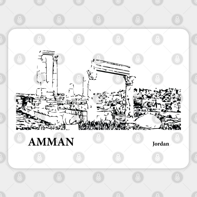 Amman Jordan Magnet by Lakeric